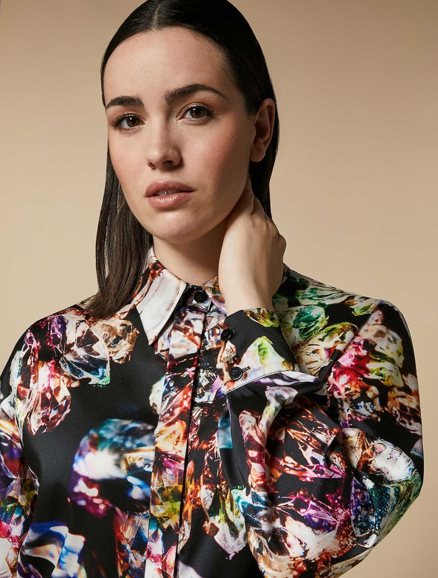 Blouses & Shirts | Marina Rinaldi Printed Twill Shirt