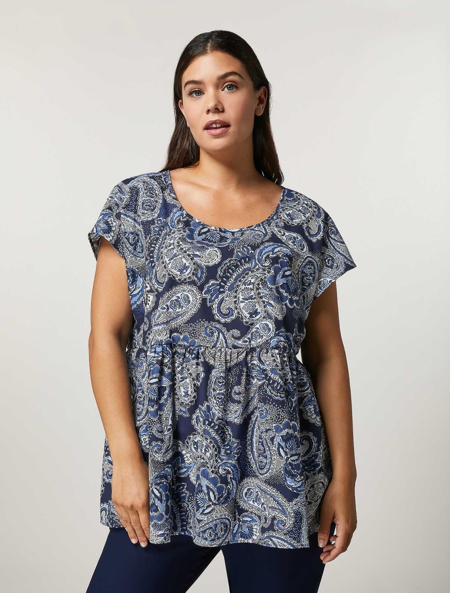 Blouses & Shirts | Marina Rinaldi Cotton Muslin Tunic