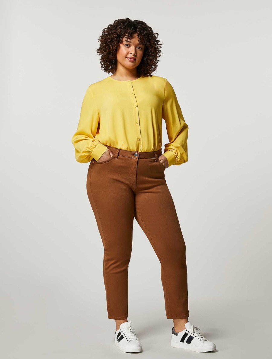 Trousers | Marina Rinaldi Cotton Trousers