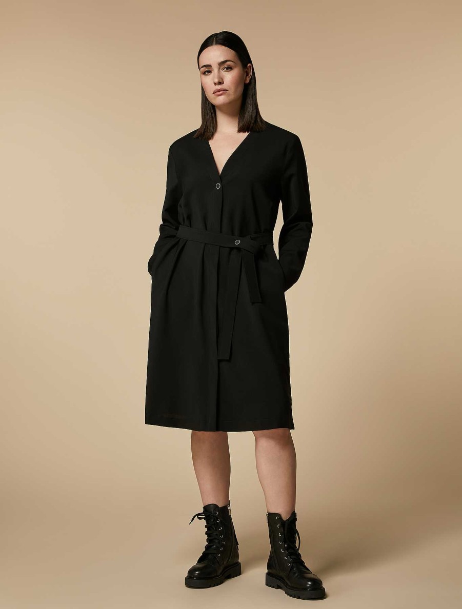 Dresses | Marina Rinaldi Pure Woollen Cloth Shirt Dress