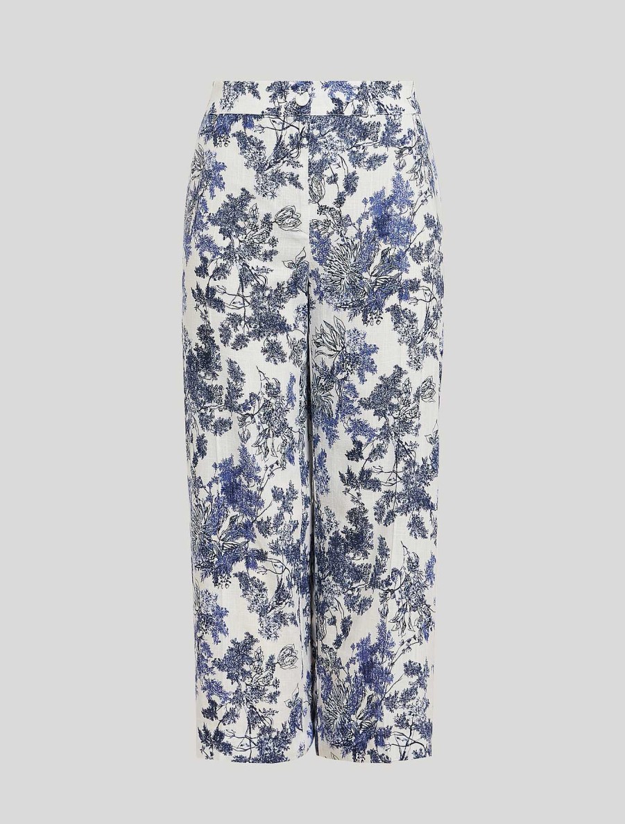 Trousers | Marina Rinaldi Viscose And Linen Trousers