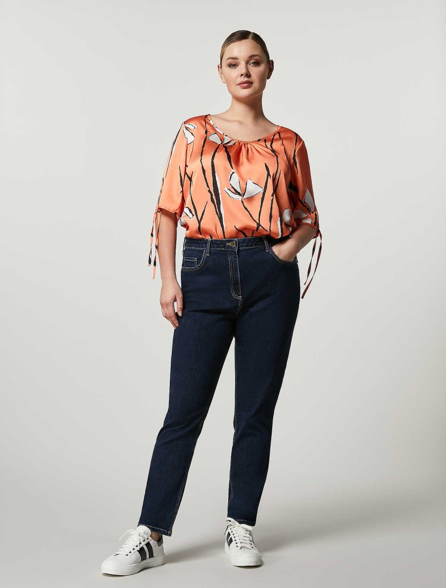 Trousers | Marina Rinaldi Perfect-Fit Stretch Denim Jeans