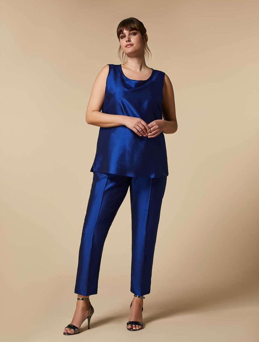 Formalwear | Marina Rinaldi Pure Silk Shantung Trousers