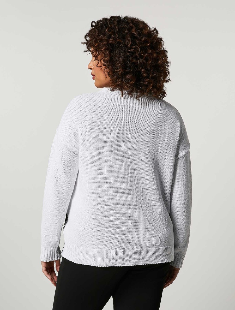 Knitwear | Marina Rinaldi Plain Fabric Sweater