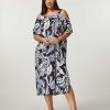 Dresses | Marina Rinaldi Printed Viscose Dress