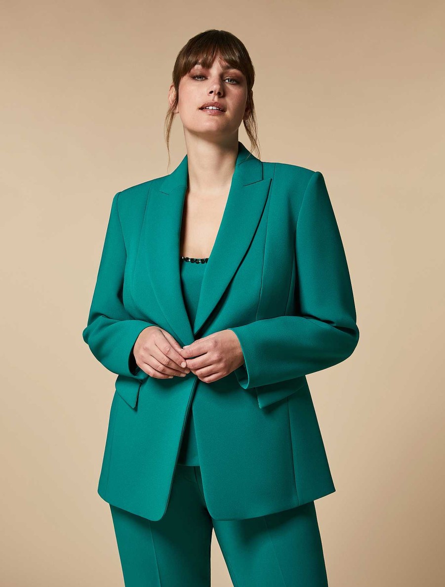 Formalwear | Marina Rinaldi Crepe Blazer Jacket