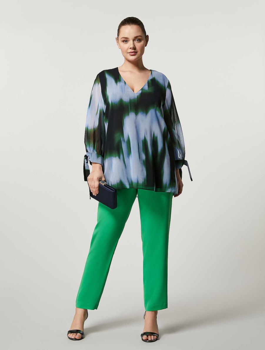 Blouses & Shirts | Marina Rinaldi Georgette Chine Blouse