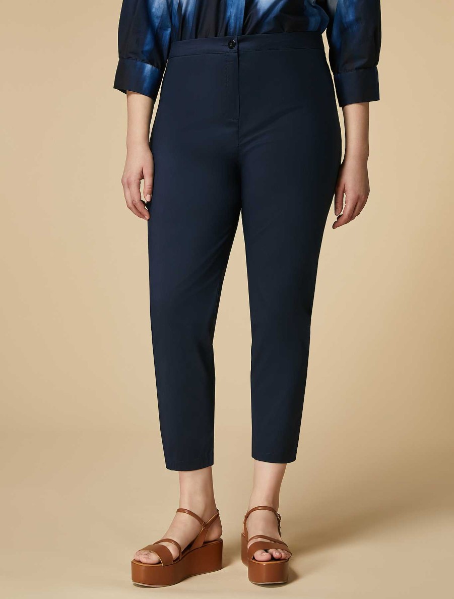 Trousers | Marina Rinaldi Poplin Legging Trousers