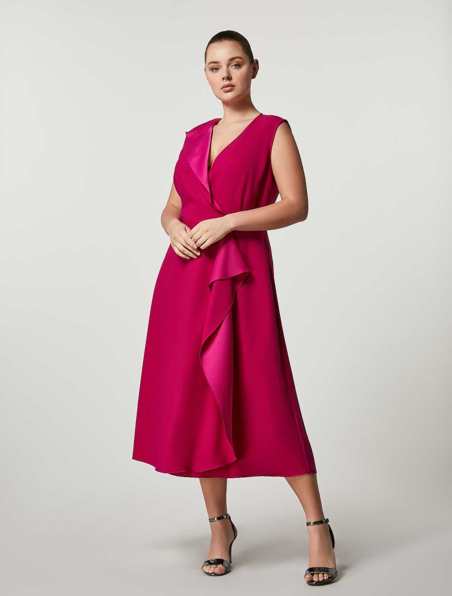 Dresses | Marina Rinaldi Envers Satin Crepe Dress