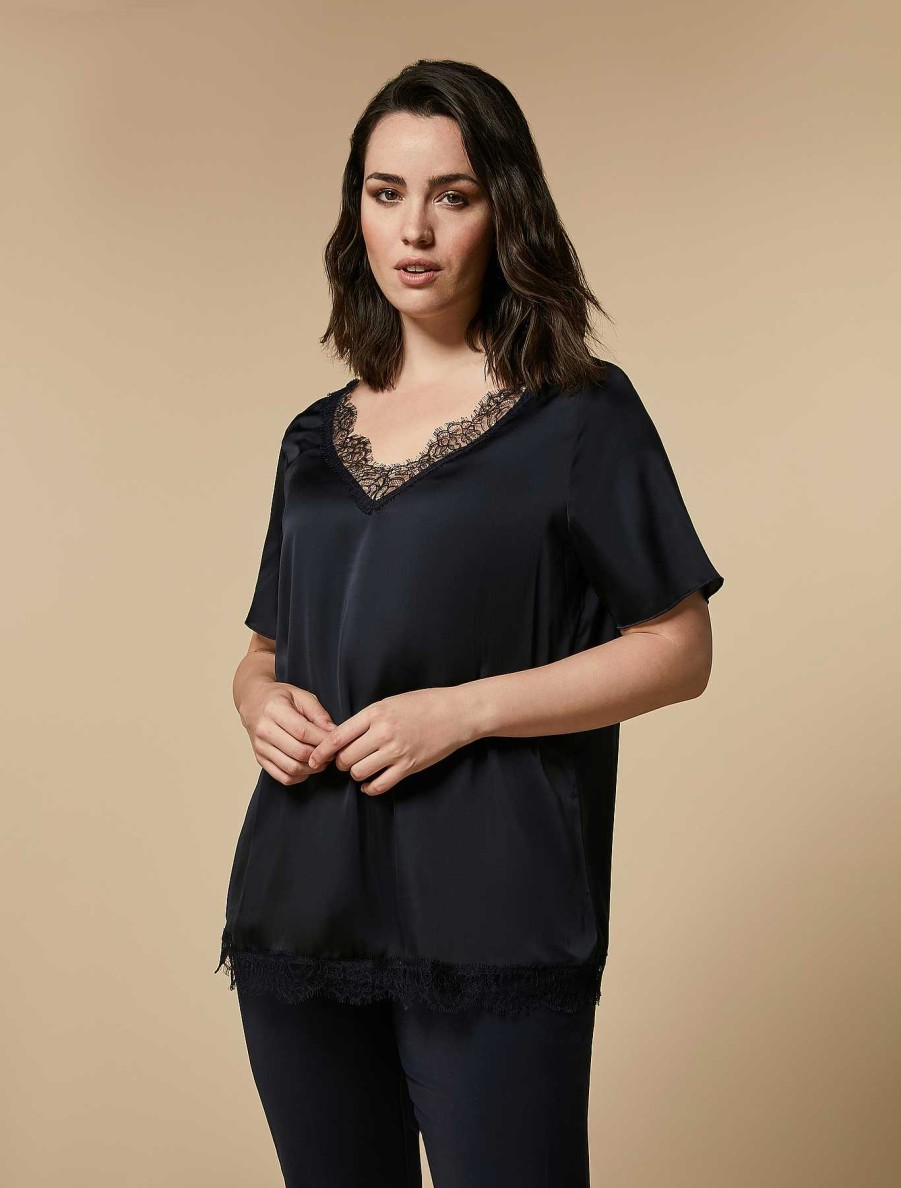 Blouses & Shirts | Marina Rinaldi Blouse With Lace Details