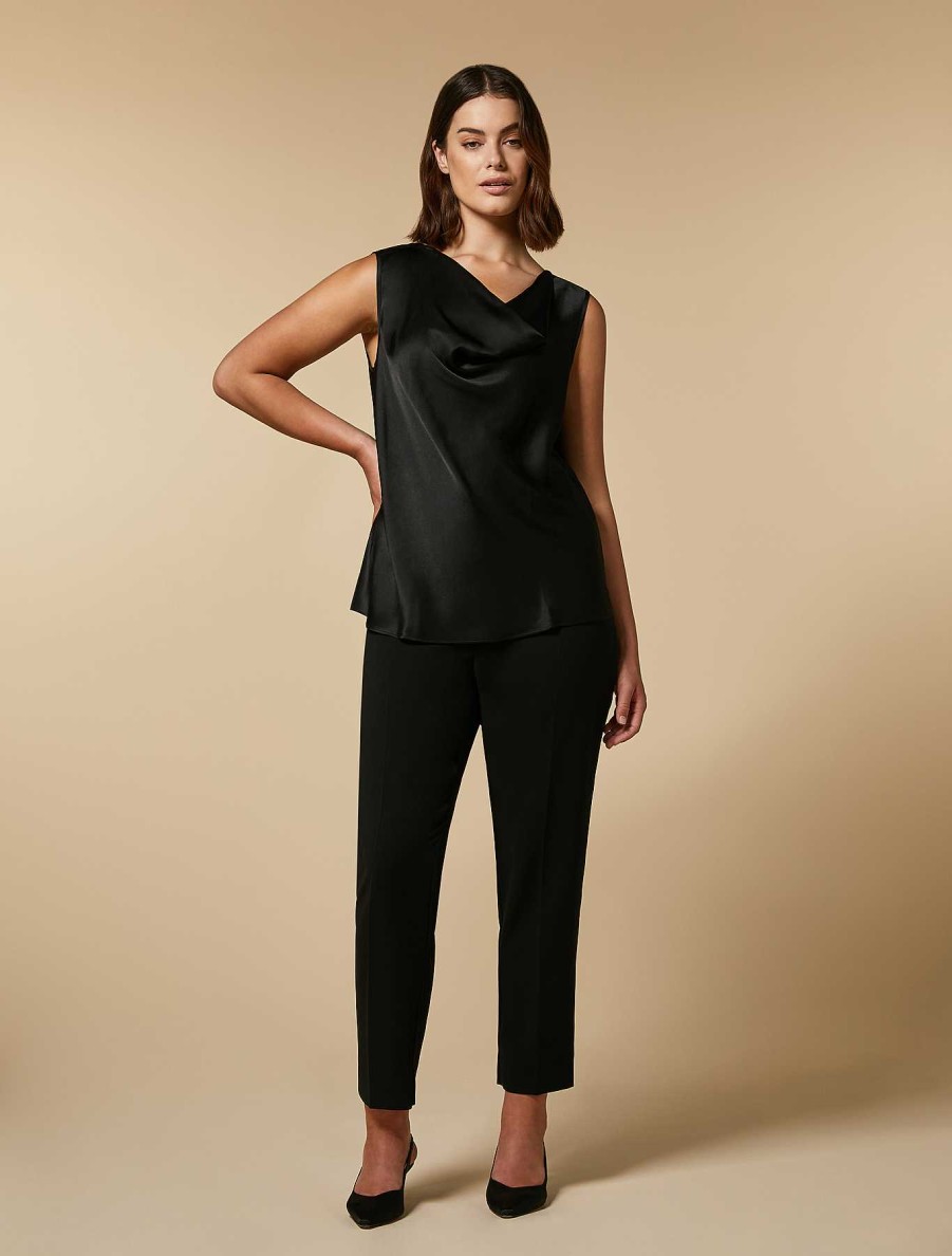 Blouses & Shirts | Marina Rinaldi Draped Satin Top