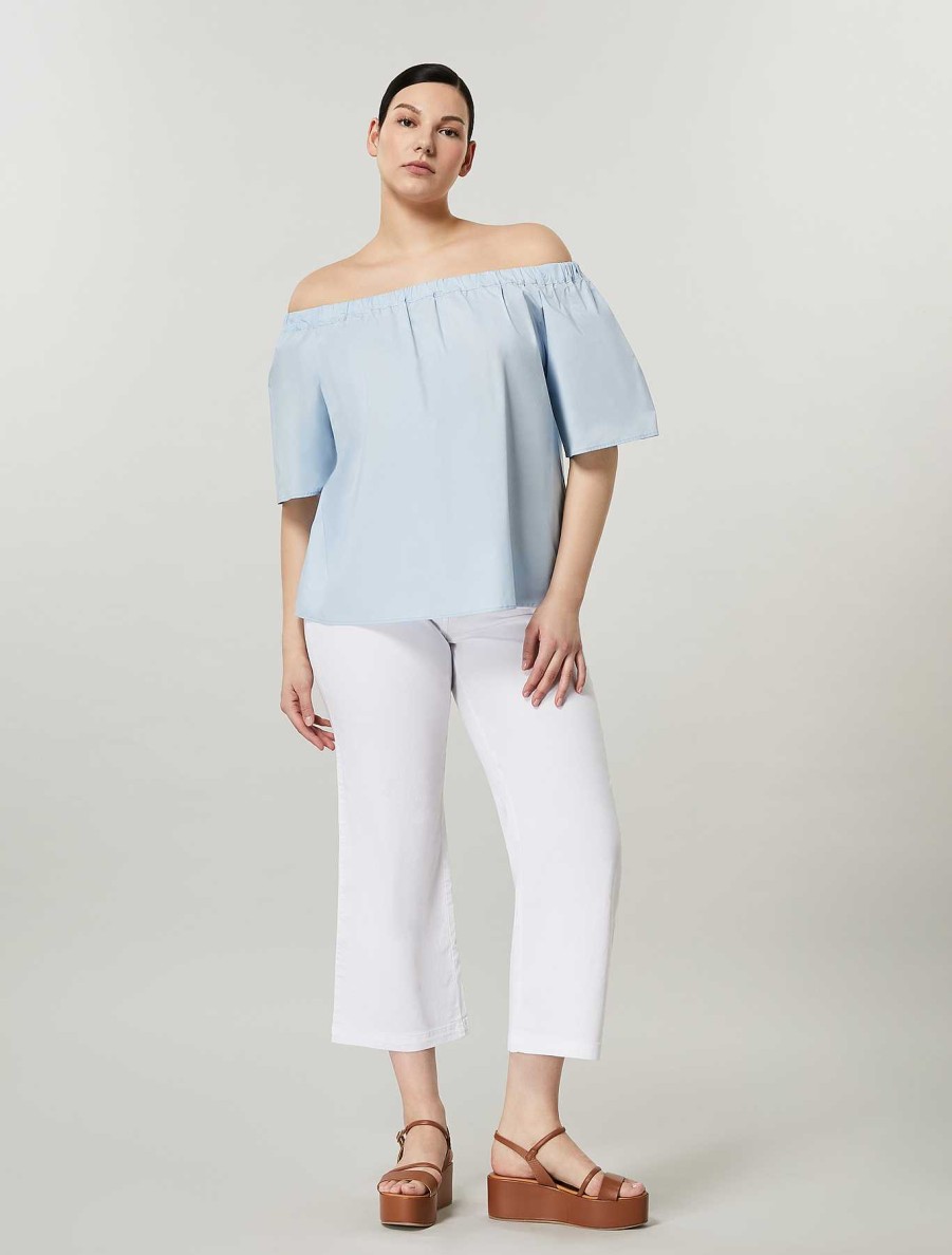 Blouses & Shirts | Marina Rinaldi Cotton Poplin Shirt