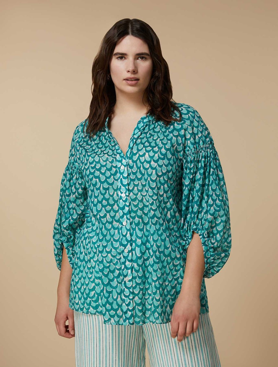 Blouses & Shirts | Marina Rinaldi Cotton Voile Shirt