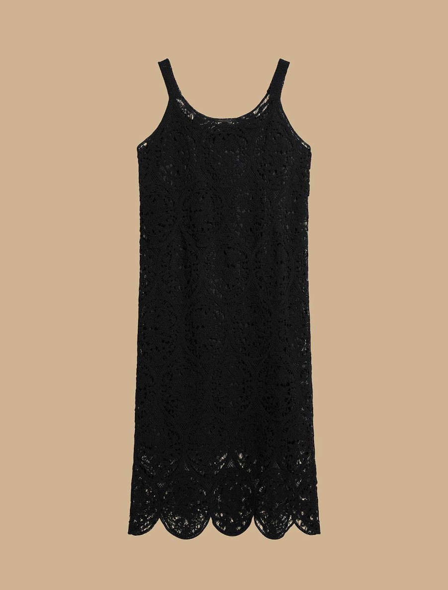 Knitwear | Marina Rinaldi Embroidered Cotton Dress