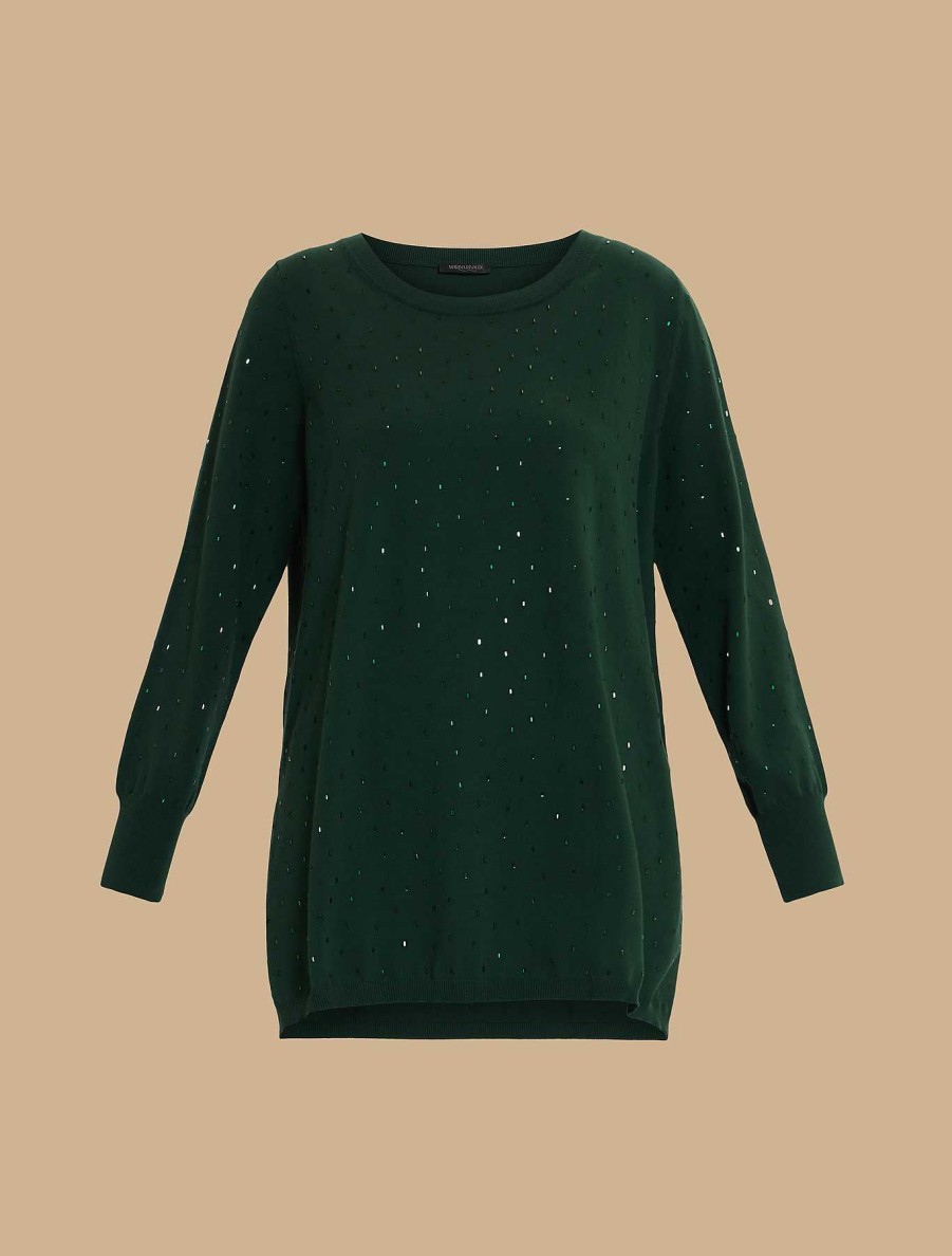 Knitwear | Marina Rinaldi Rhinestone Sweater