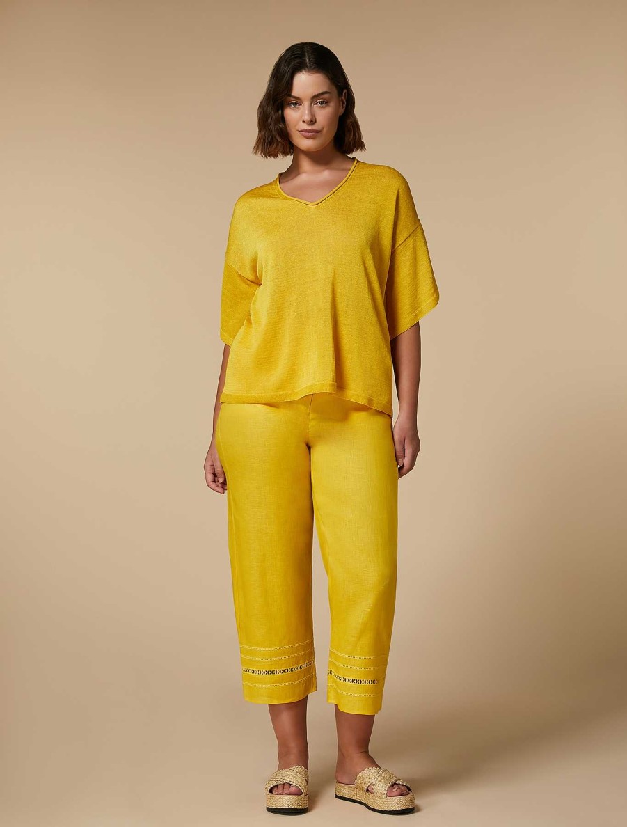 Trousers | Marina Rinaldi Linen Trousers