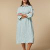 Dresses | Marina Rinaldi Yarn-Dyed Linen Canvas Dress