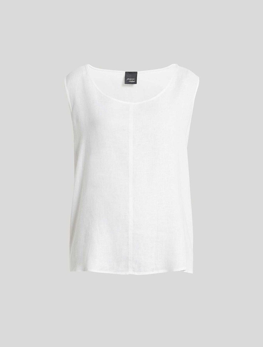 Tops & T-Shirts | Marina Rinaldi Linen Canvas Top