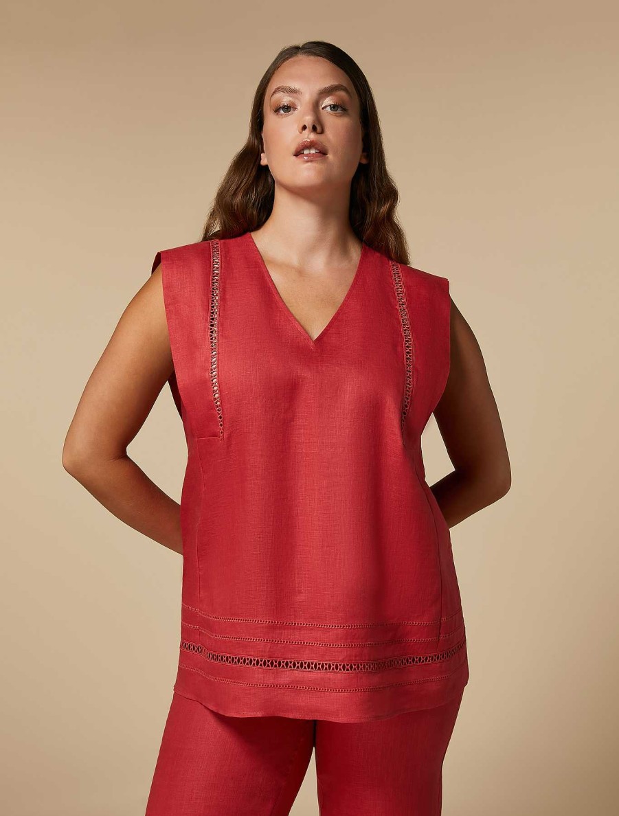 Tops & T-Shirts | Marina Rinaldi Linen Top