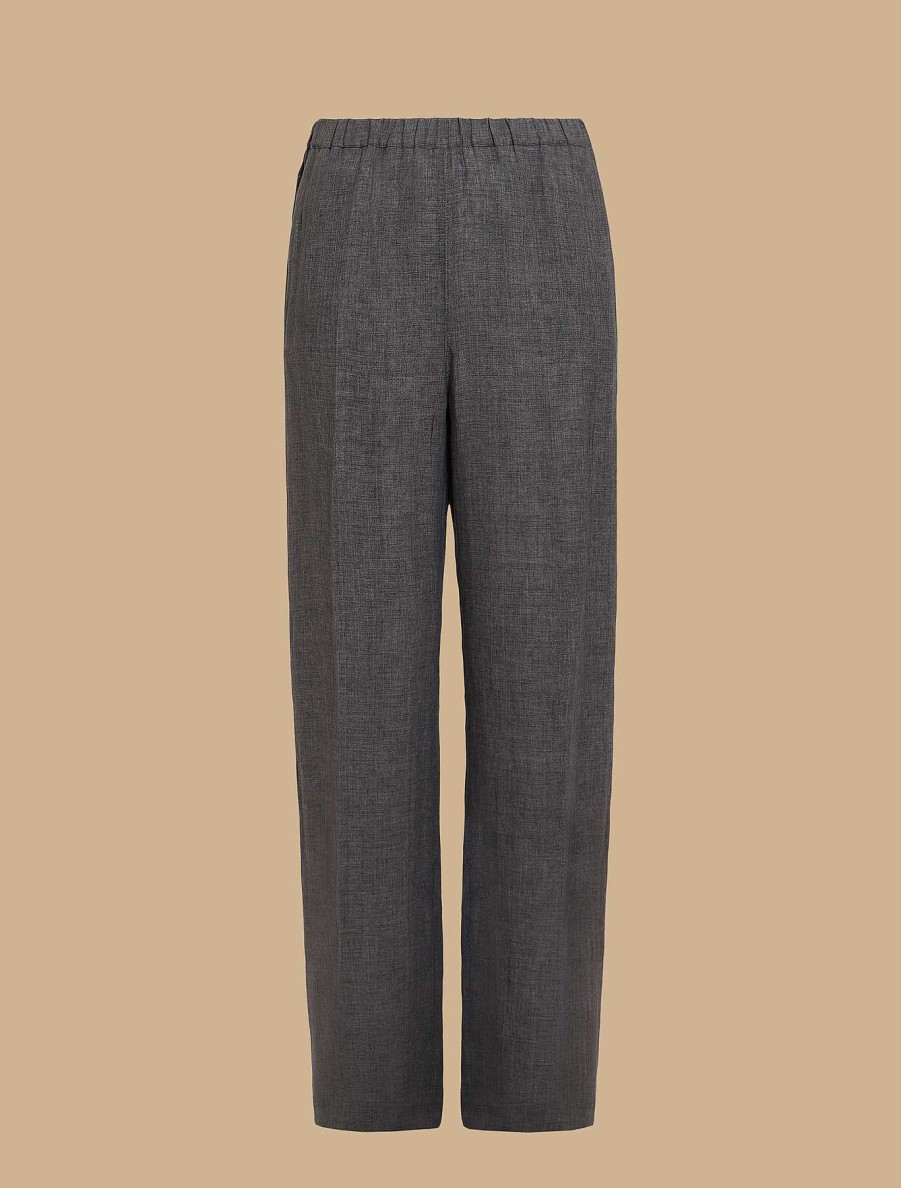 Trousers | Marina Rinaldi Lightweight Linen Trousers