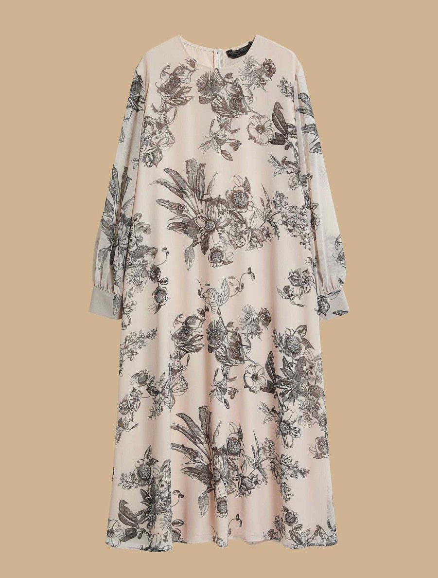 Dresses | Marina Rinaldi Printed Georgette Dress