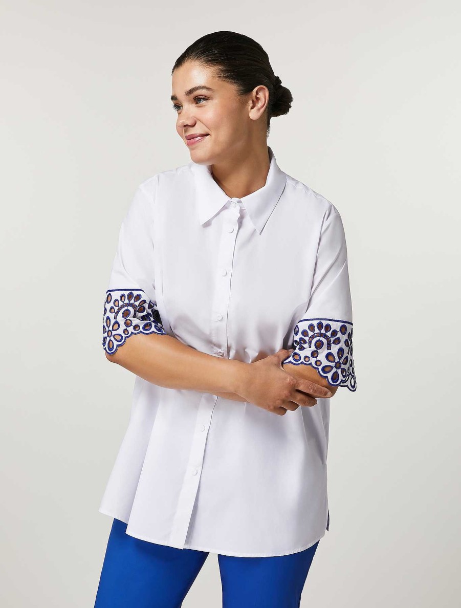 Blouses & Shirts | Marina Rinaldi Cotton Poplin Shirt