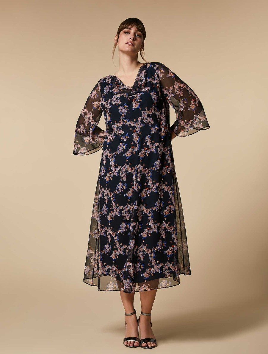 Dresses | Marina Rinaldi Silk Georgette Dress