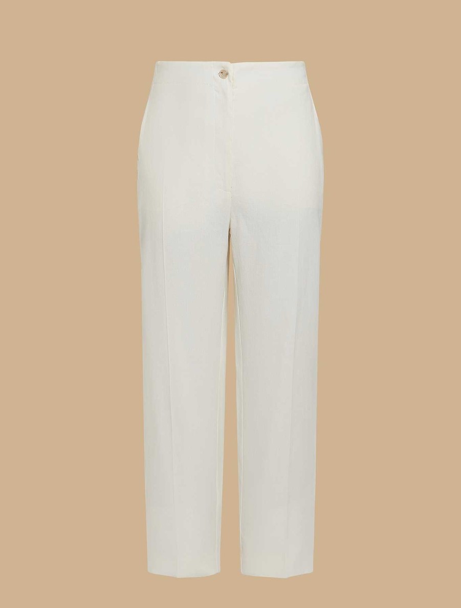 Trousers | Marina Rinaldi Linen And Cotton Trousers