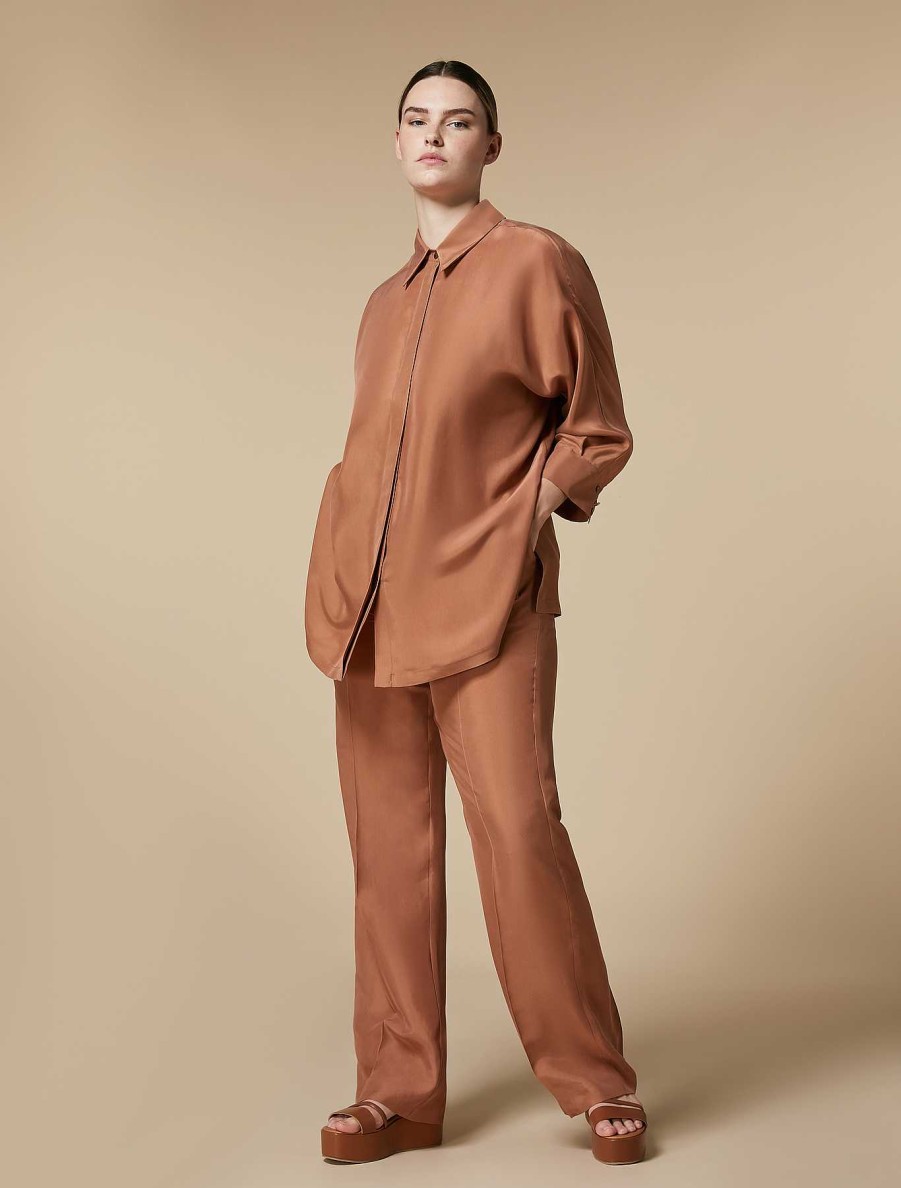 Trousers | Marina Rinaldi Silk Trousers