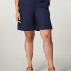 Trousers | Marina Rinaldi Cotton Poplin Shorts