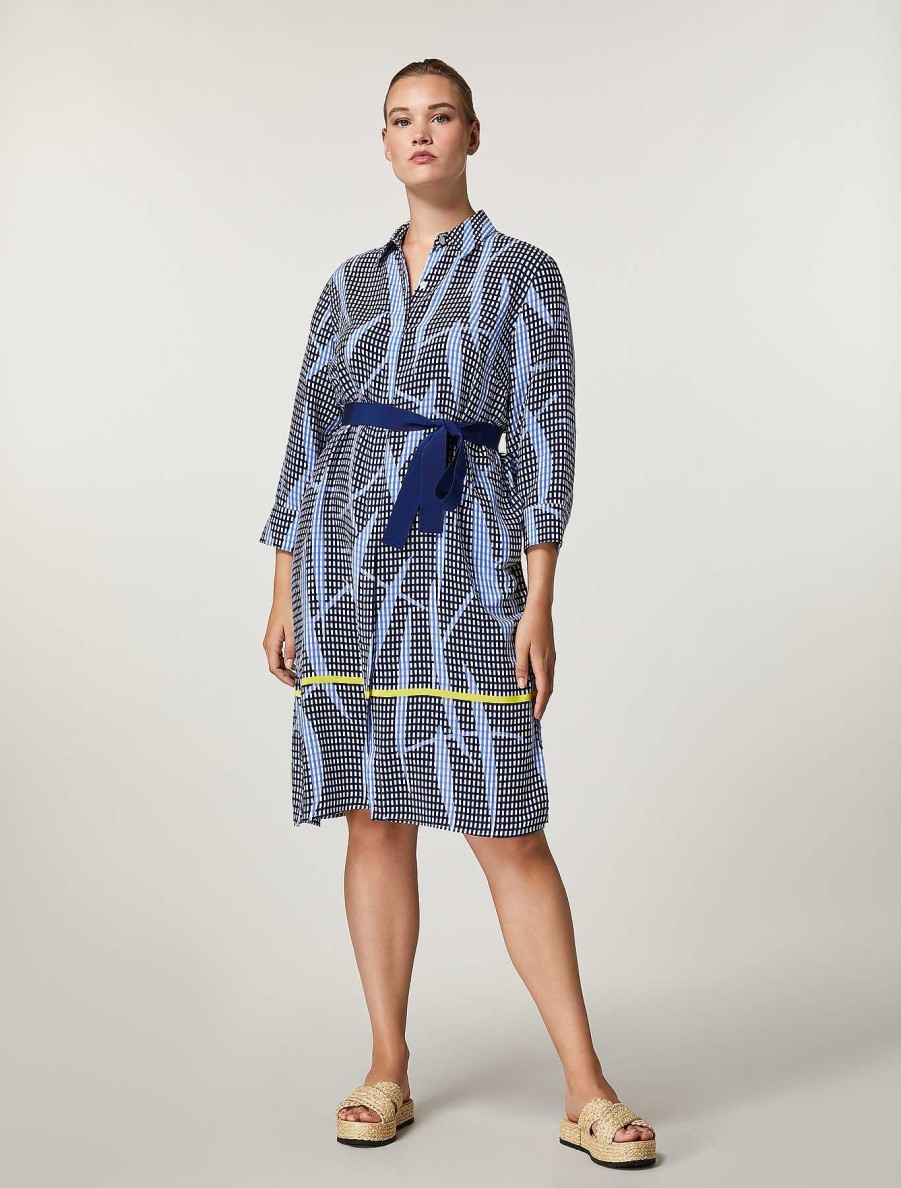 Dresses | Marina Rinaldi Viscose Blend Canvas Dress