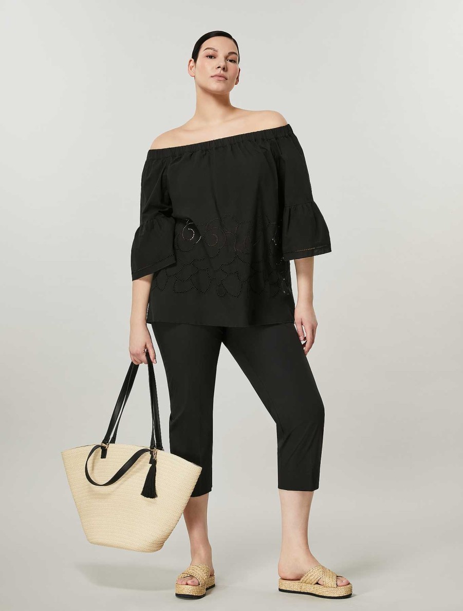 Blouses & Shirts | Marina Rinaldi Cotton Satin Blouse