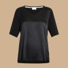 Tops & T-Shirts | Marina Rinaldi Silk And Jersey T-Shirt