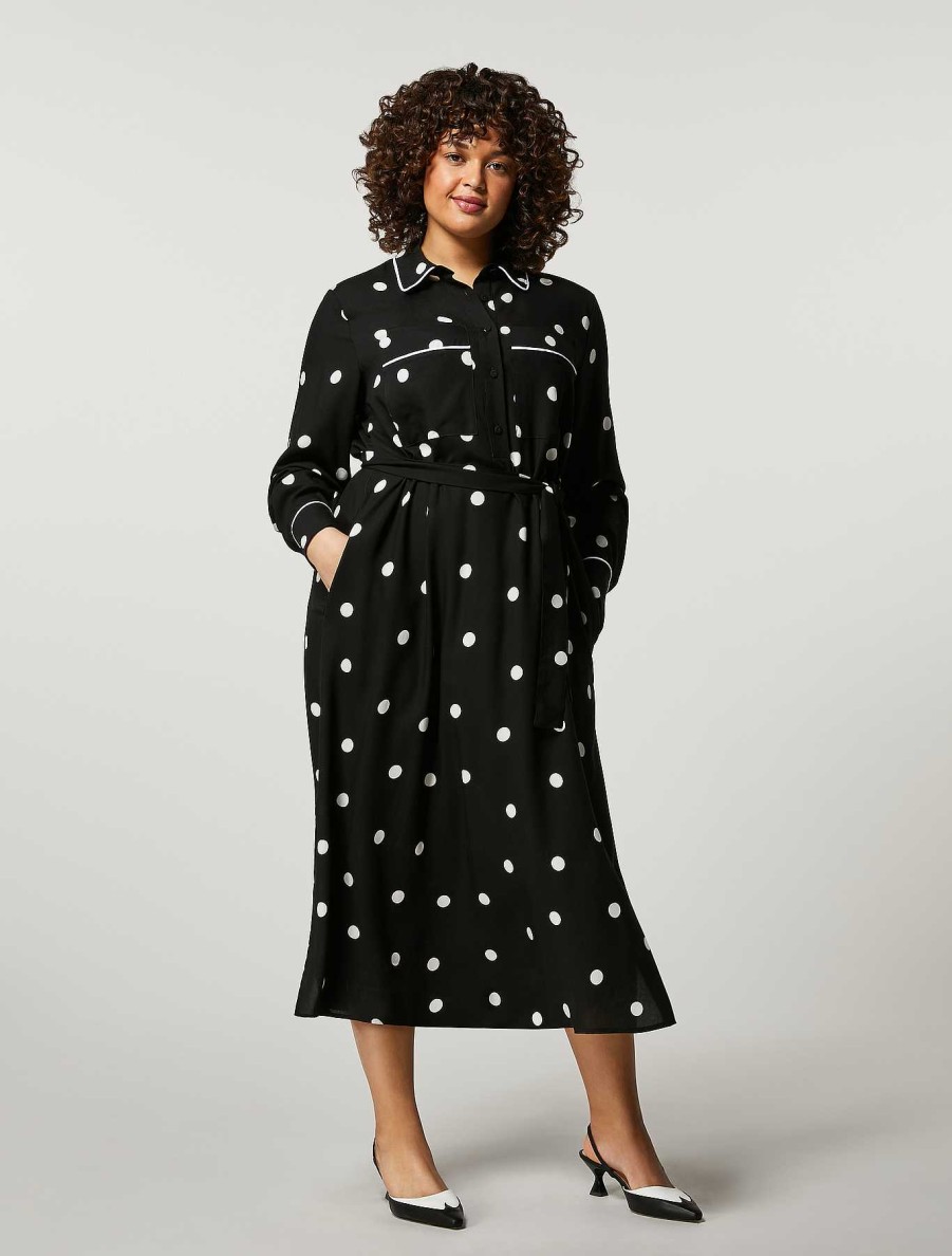 Dresses | Marina Rinaldi Viscose Canvas Dress