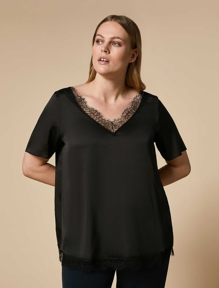 Blouses & Shirts | Marina Rinaldi Blouse With Lace Details