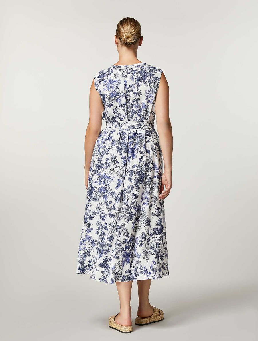 Dresses | Marina Rinaldi Viscose And Linen Canvas Dress