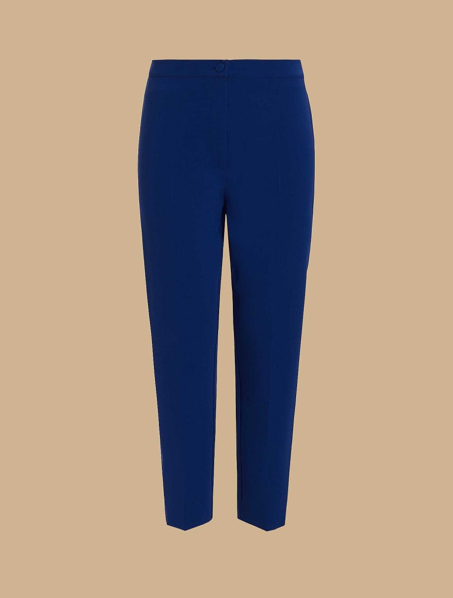 Trousers | Marina Rinaldi Slim-Fit Triacetate Trousers