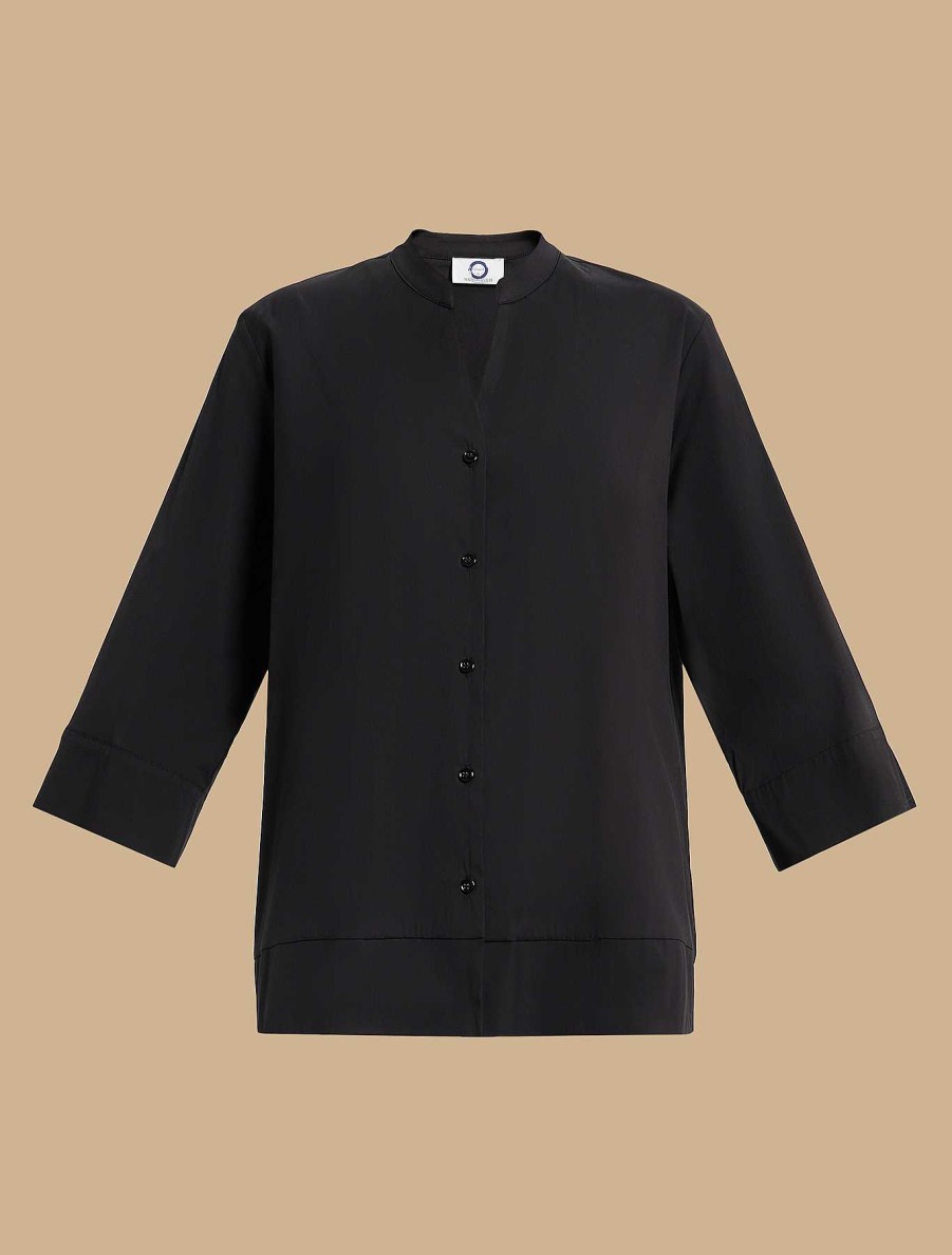 Blouses & Shirts | Marina Rinaldi Cotton-Blend Poplin Shirt