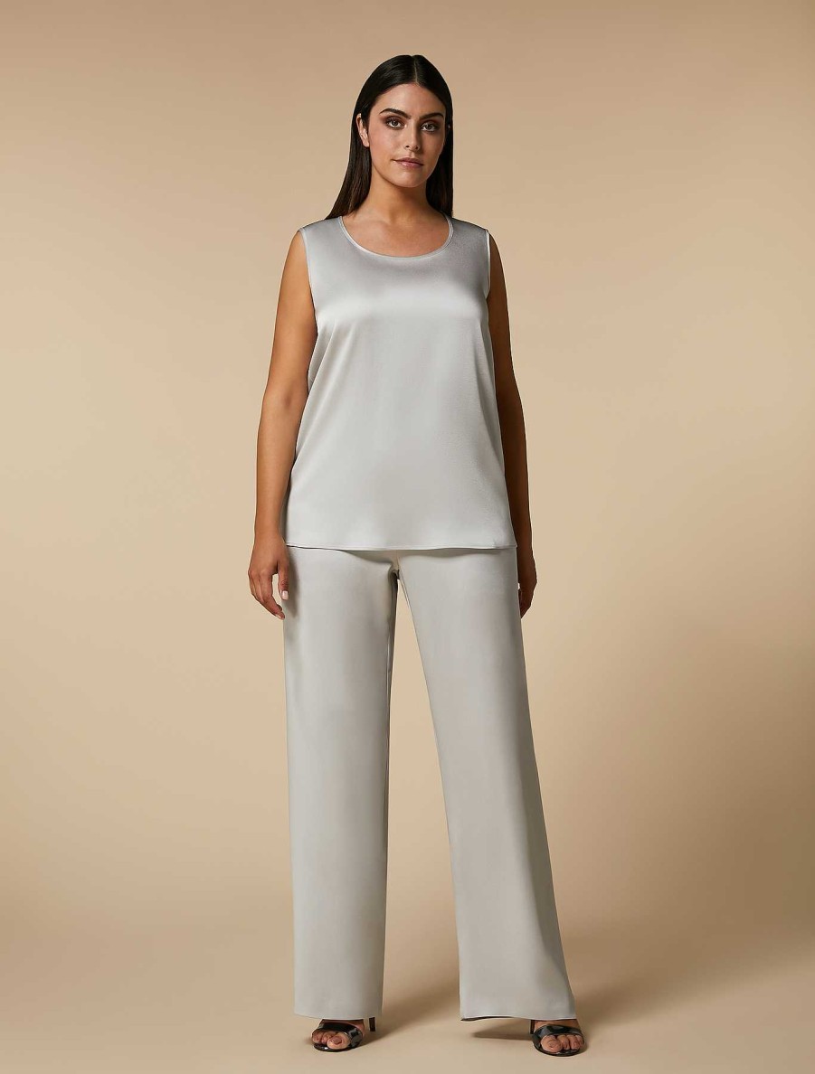 Formal Suits | Marina Rinaldi Envers Satin Trousers