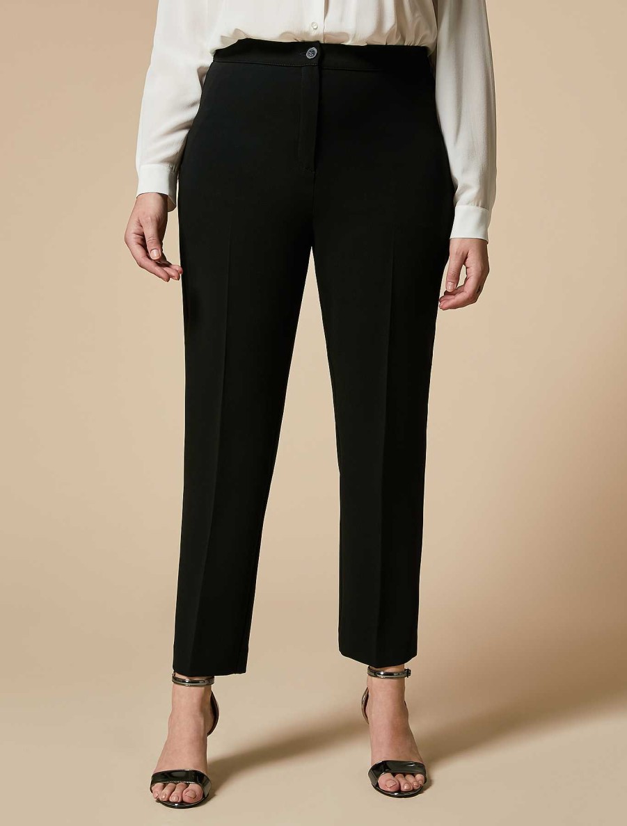 Trousers | Marina Rinaldi Triacetate Cady Slim Trousers