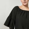 Blouses & Shirts | Marina Rinaldi Cotton Satin Blouse