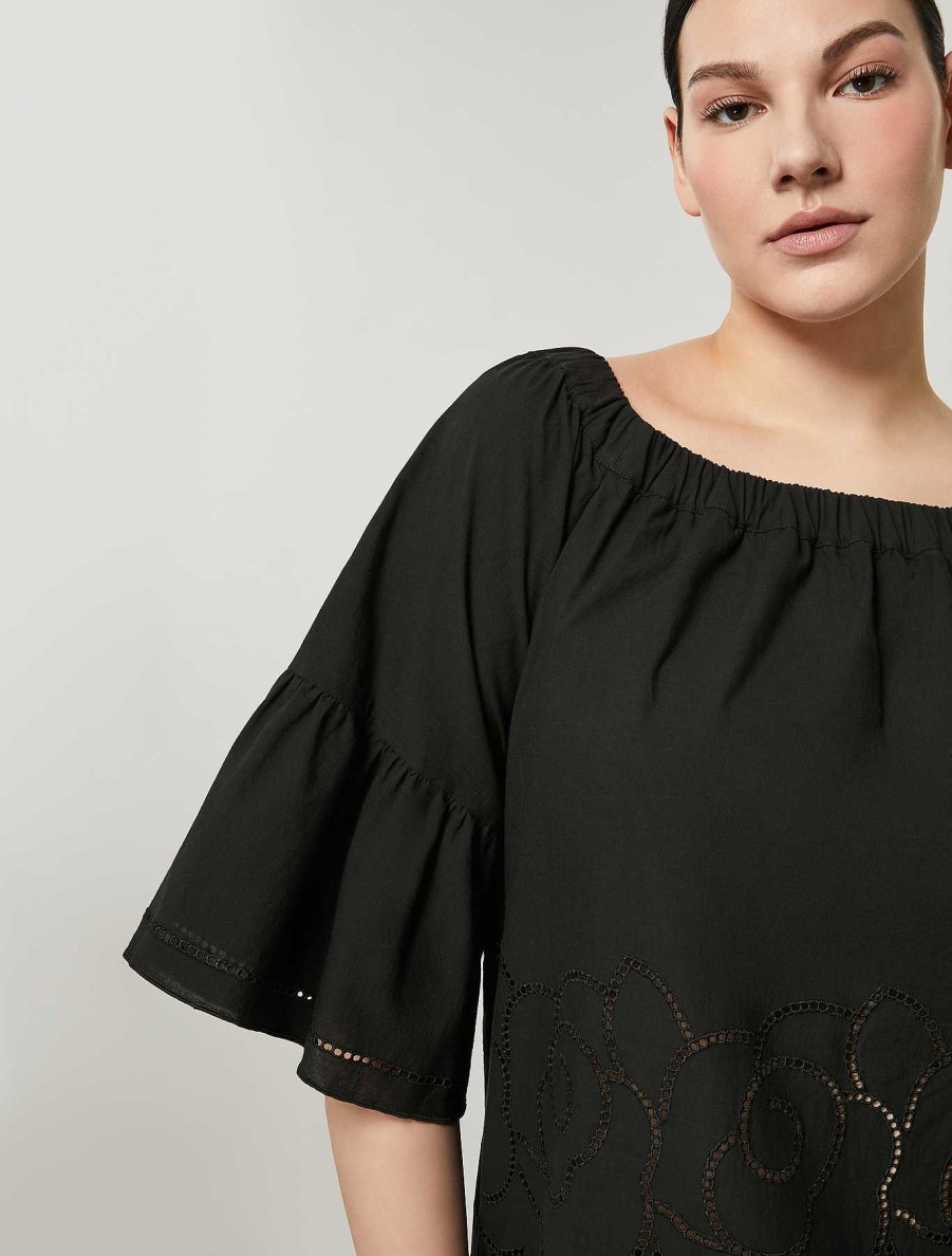 Blouses & Shirts | Marina Rinaldi Cotton Satin Blouse