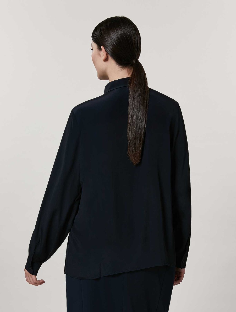 Blouses & Shirts | Marina Rinaldi Acetate And Silk Shirt