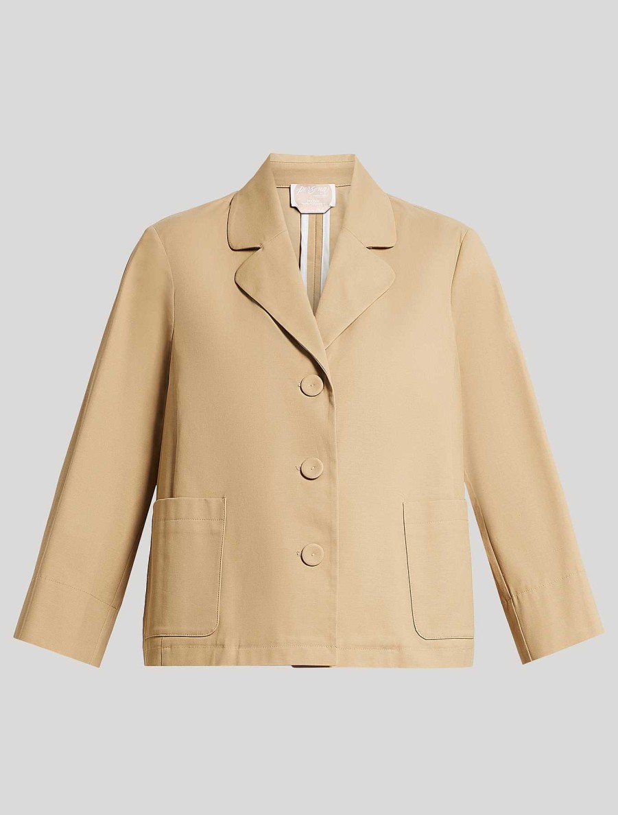 Jacket & Blazers | Marina Rinaldi Cotton Gabardine Jacket