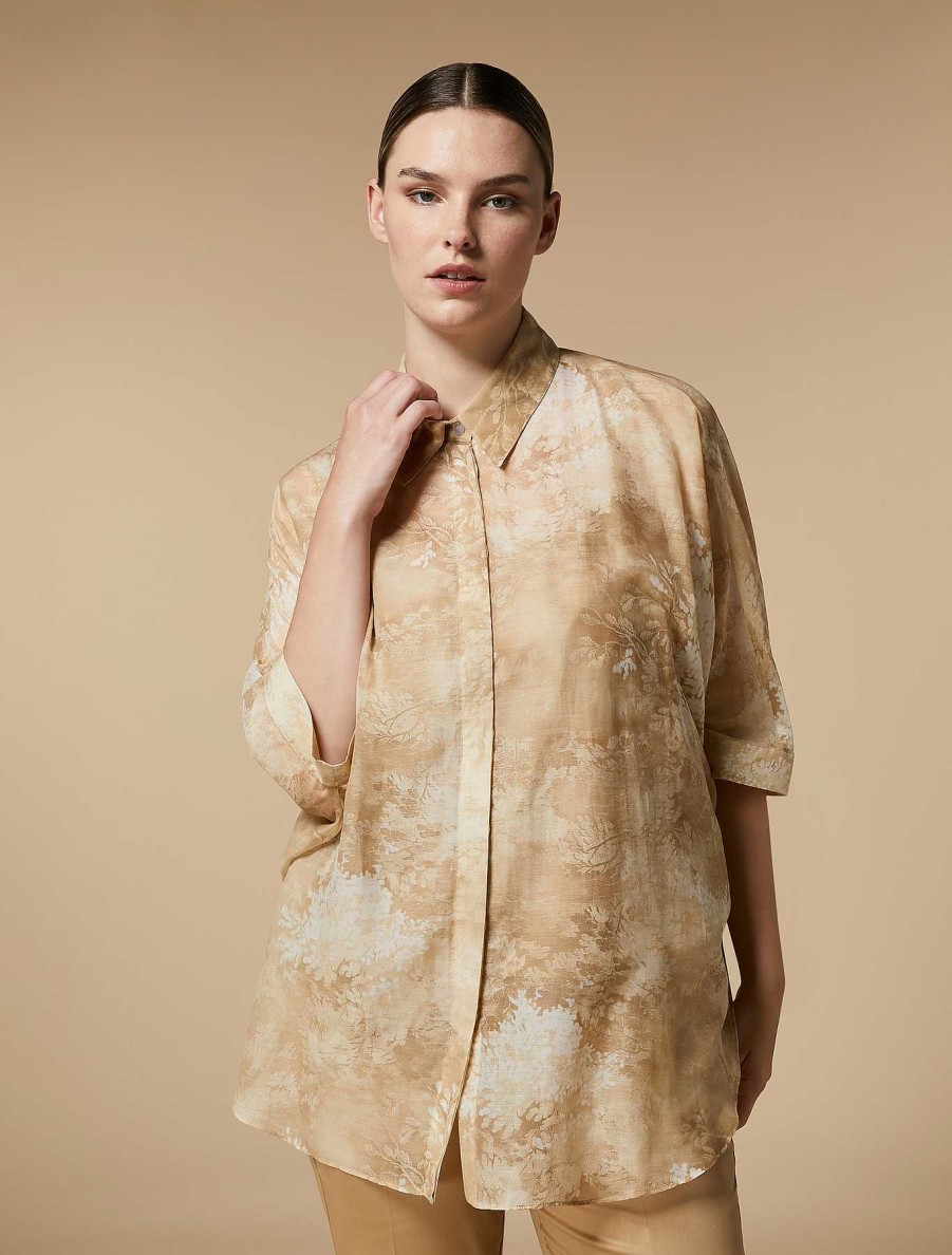 Blouses & Shirts | Marina Rinaldi Printed Voile Shirt