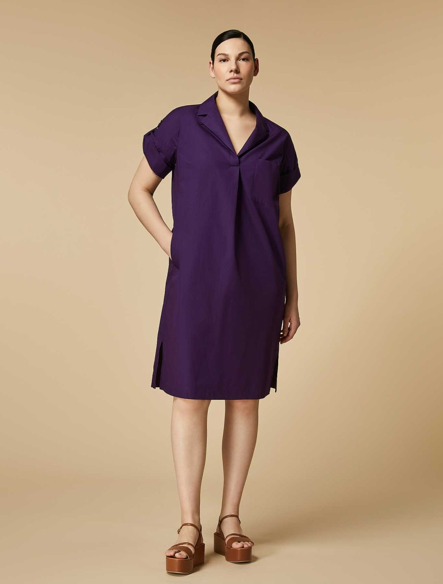 Dresses | Marina Rinaldi Cotton-Poplin Dress