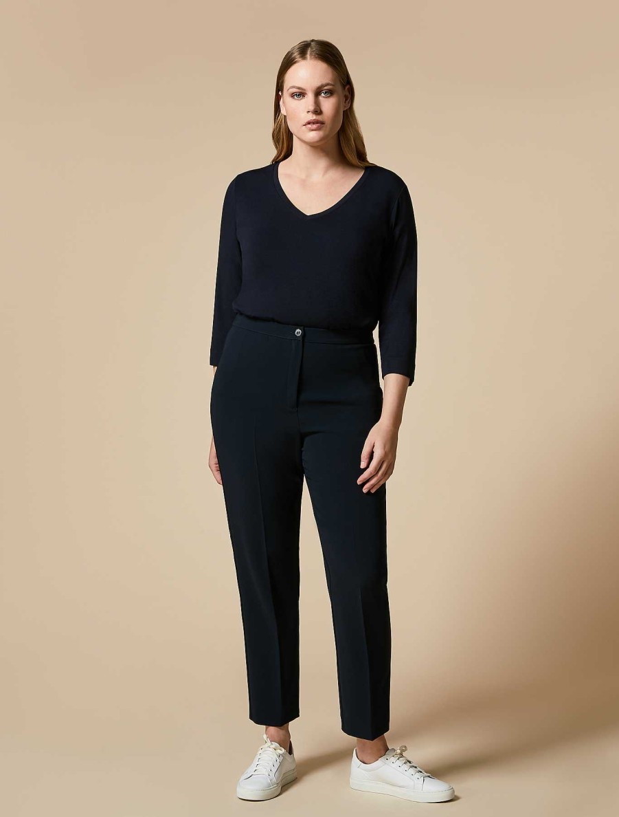 Trousers | Marina Rinaldi Triacetate Cady Slim Trousers