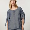 Blouses & Shirts | Marina Rinaldi Viscose Canvas Blouse