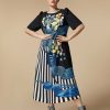 Dresses | Marina Rinaldi Printed Cady Dress