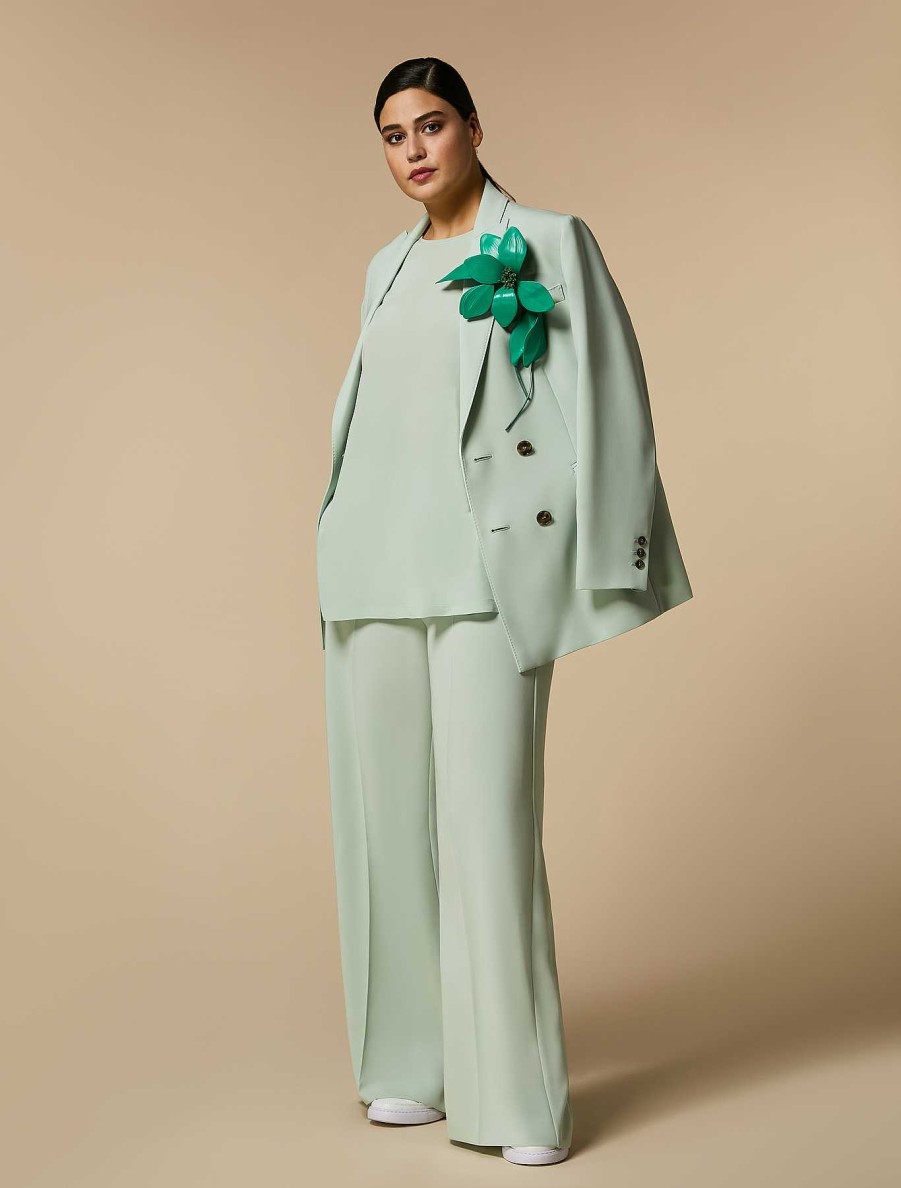 Trousers | Marina Rinaldi Triacetate Cady Palazzo Trousers